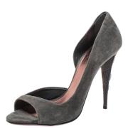 Pre-owned Suede heels Miu Miu Pre-owned , Gray , Dames