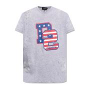 T-shirt met logo Dsquared2 , Gray , Heren