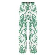 Bloemen wijde broek Kocca , Green , Dames