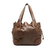 Pre-owned Leather handbags Loewe Pre-owned , Brown , Dames