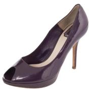 Pre-owned Leather heels Dior Vintage , Purple , Dames