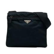 Pre-owned Nylon shoulder-bags Prada Vintage , Blue , Dames