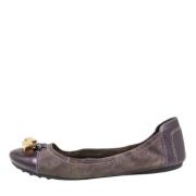 Pre-owned Suede flats Louis Vuitton Vintage , Purple , Dames