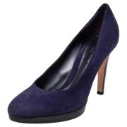 Pre-owned Suede heels Gianvito Rossi Pre-owned , Blue , Dames
