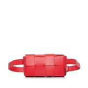 Pre-owned Leather crossbody-bags Bottega Veneta Vintage , Red , Dames