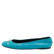 Pre-owned Leather flats Balenciaga Vintage , Blue , Dames