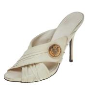 Pre-owned Leather sandals Gucci Vintage , White , Dames