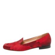Pre-owned Satin flats Valentino Vintage , Red , Dames