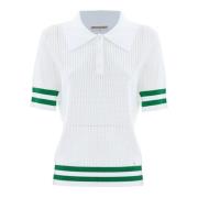 Polo T-shirt met contrasterende strepen Kocca , White , Dames