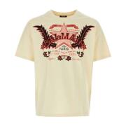 Crèmekleurig Katoenen T-Shirt - Klassiek Model Balmain , Beige , Heren