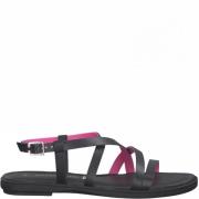 Flat Sandals Marco Tozzi , Black , Dames