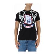 Zwart Print T-Shirt Plein Sport , Black , Heren