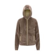 Omkeerbare Tweelaagse Polar Stof Jas K-Way , Beige , Dames