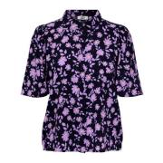 Bloemenknoopsluiting Shirt Lila Jacqueline de Yong , Multicolor , Dame...