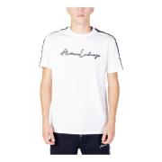 Wit Print T-Shirt voor Heren Armani Exchange , White , Heren