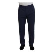 Donkerblauwe Katoenen Chino Pantalon Dolce & Gabbana , Blue , Heren