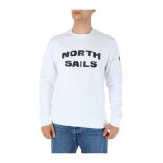 Klassieke Witte Sweatshirt met Lange Mouwen North Sails , White , Here...