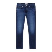 Blauwe Jeans met Rits en Knoopsluiting voor Heren Calvin Klein Jeans ,...