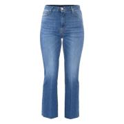 Rechte jeans met plooien aan de voorkant Kocca , Blue , Dames