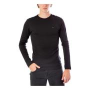 Heren Langemouw Zwart T-Shirt Tommy Hilfiger , Black , Heren