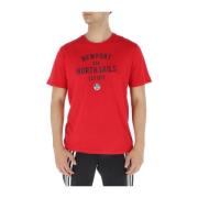 Rode Print T-shirt voor Heren North Sails , Red , Heren