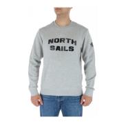 Grijze Sweatshirt met Lange Mouwen North Sails , Gray , Heren