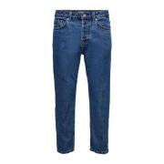 Blauwe Jeans met Ritssluiting en Knoopsluiting Only & Sons , Blue , He...