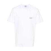 Stijlvolle T-shirts Msgm , White , Heren