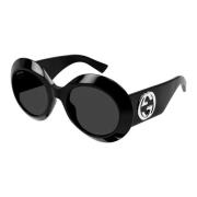 Zwarte Zonnebril Stijlvol Voor Dagelijks Gebruik Gucci , Black , Dames