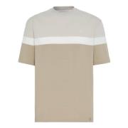 Katoenmix T-shirt Boggi Milano , Beige , Heren