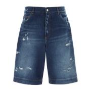 Stijlvolle Denim Bermuda Shorts Dolce & Gabbana , Blue , Heren