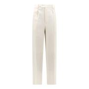 Beige Broek met Knoop- en Ritssluiting Giorgio Armani , Beige , Heren