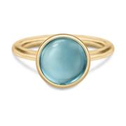 Tijdloze Aqua Blauwe Quartz Ring Julie Sandlau , Blue , Dames