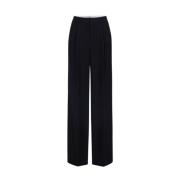 Elegante zwarte wijde broek Iceberg , Black , Dames