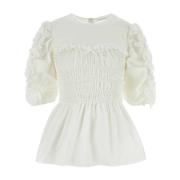 Witte Virtue Top Cecilie Bahnsen , White , Dames