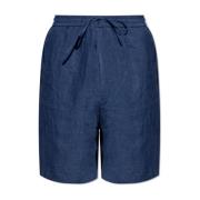 Linnen shorts Emporio Armani , Blue , Heren