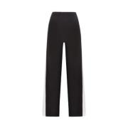 Zwart en wit logo geborduurde broek Givenchy , Black , Dames