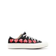 Chuck 70 Heart-Print Sneakers Comme des Garçons Play , Black , Heren