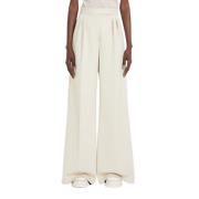 Flared broek van scuba jersey Max Mara , White , Dames