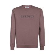 Katoenen Crew-Neck Sweatshirt Les Deux , Red , Heren