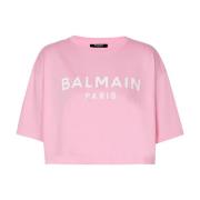 Paris T-shirt Balmain , Pink , Dames
