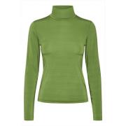 Top met Col en Lange Mouwen Gestuz , Green , Dames