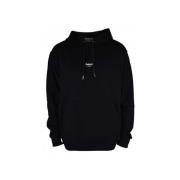 Zwarte katoenen hoodie met logo Alexander McQueen , Black , Heren
