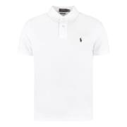 Slim Fit Katoenen Polo Shirt Ralph Lauren , White , Dames