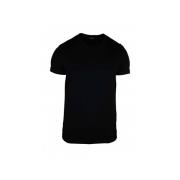Zwart T-shirt met reliëf logo Balmain , Black , Heren