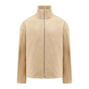 Beige Katoenen Jas met Ritssluiting Jil Sander , Beige , Heren