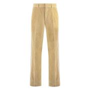 Katoenen Corduroy Broek met Streep Palm Angels , Beige , Heren