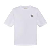 T-shirt met logo Maison Kitsuné , White , Dames