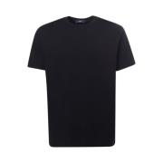 Zwart Crew-neck T-shirt met Logo Herno , Black , Heren