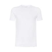 Geribbelde katoenen T-shirt Les Deux , White , Heren